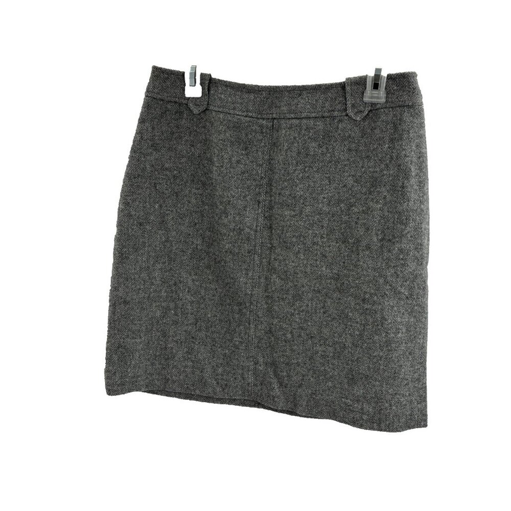 Talbots Womens Size 8 Petite Gray Wool Blend Tweed Career Work Skirt Classic
